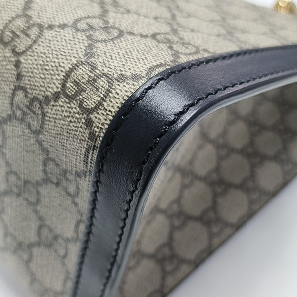 Padlock Medium Monogram Coated Canvas Beige