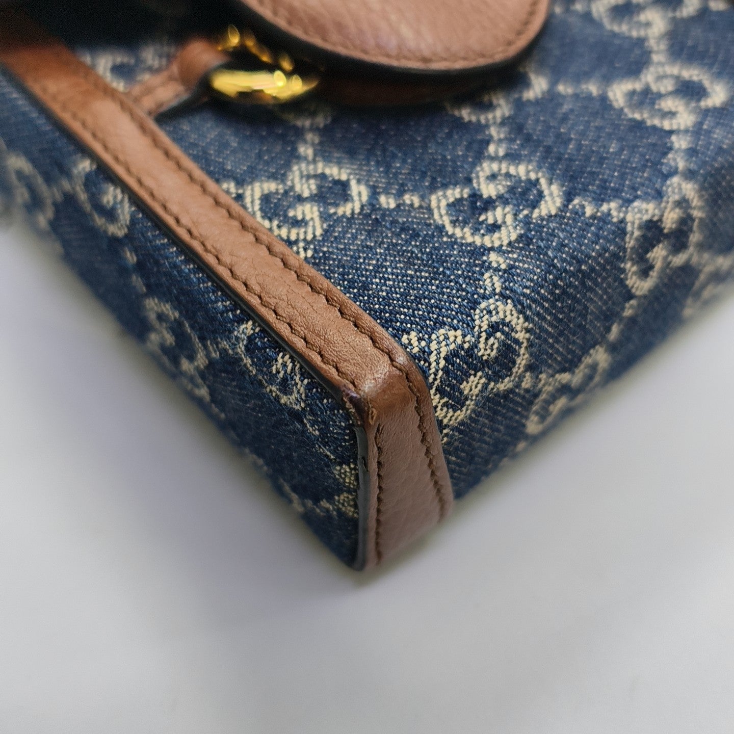 Horsebit 1955 Mini Monogram Denim Blue