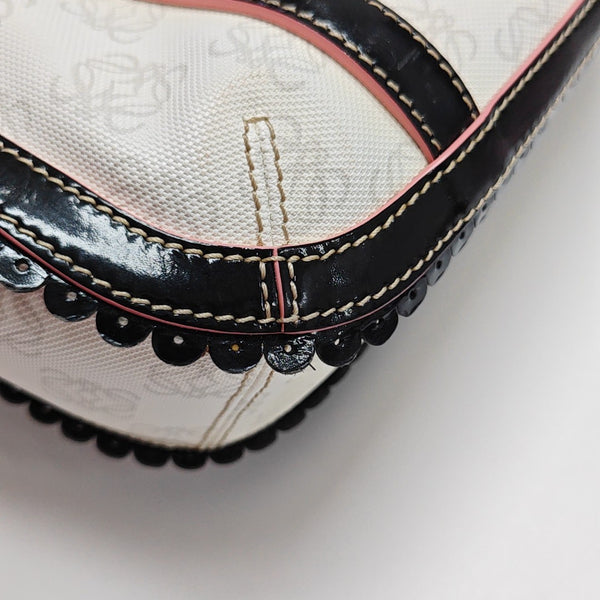 Monogram Coated Canvas Tote Bag White