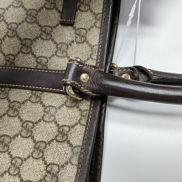 Monogram Coated Canvas Tote Bag Beige