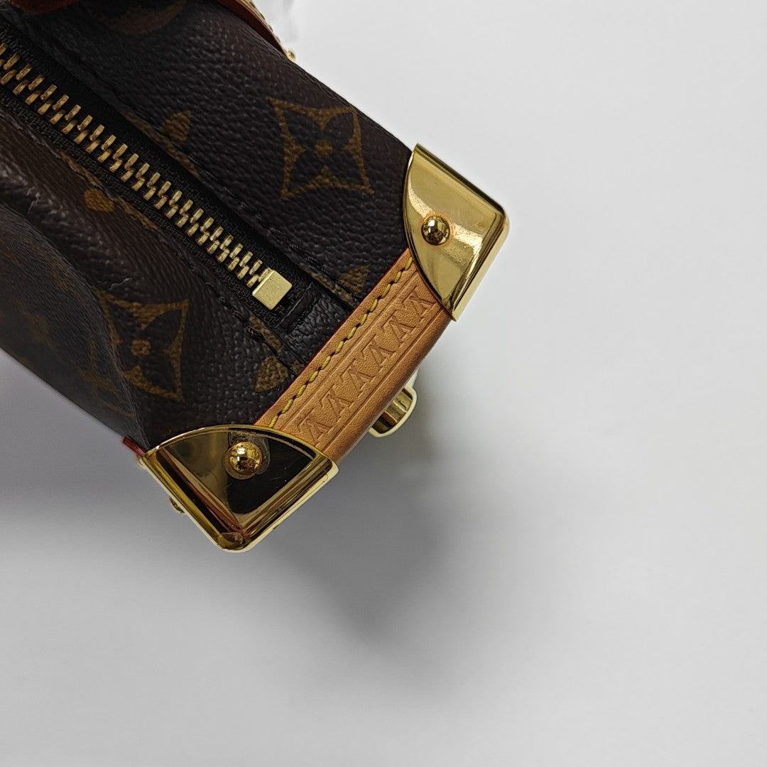 SIDE TRUNK MM Monogram Coated Canvas Brown