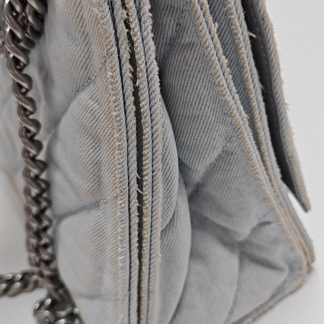 Crush Medium Quilted Denim Blue