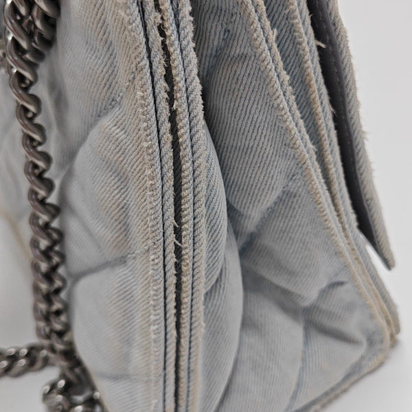 Crush Medium Quilted Denim Blue