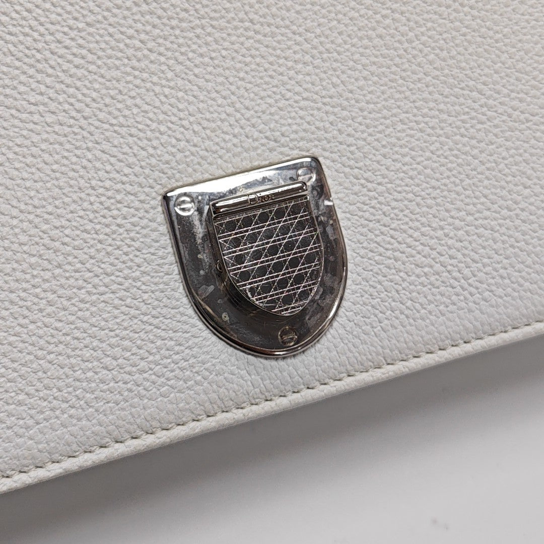 Diorama Small Cannage Calfskin White