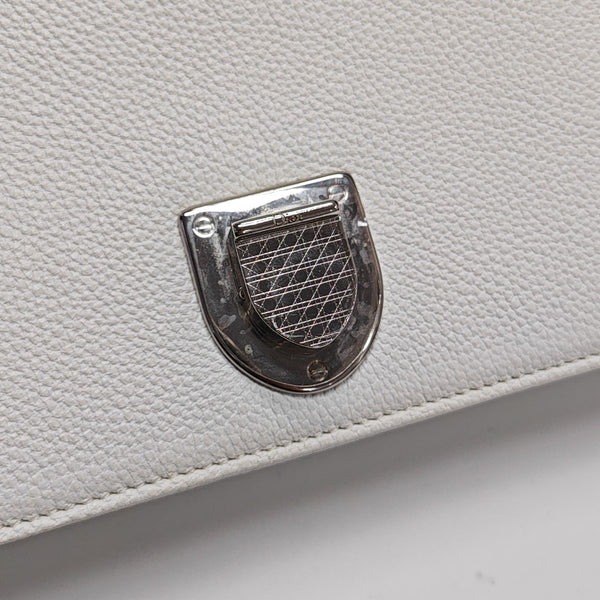 Diorama Small Cannage Calfskin White