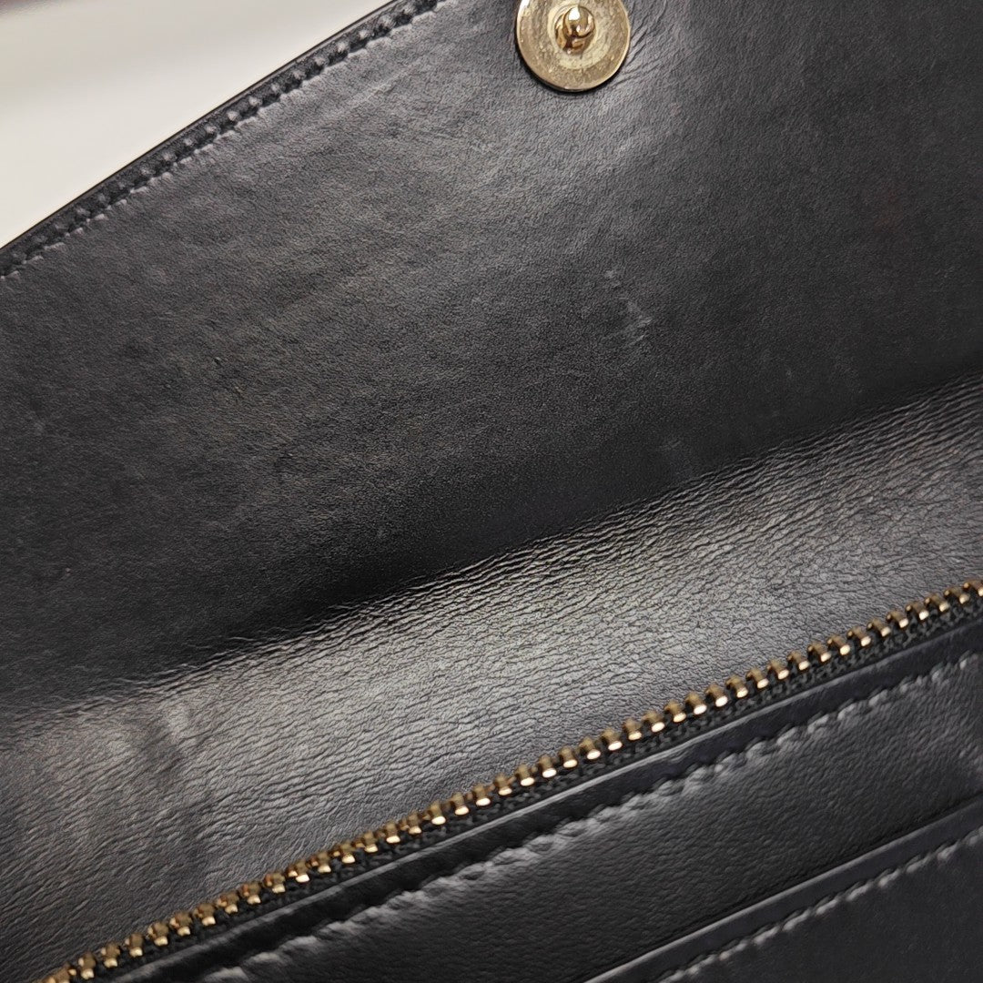 SERPENTI FOREVER Calfskin Black Wallet