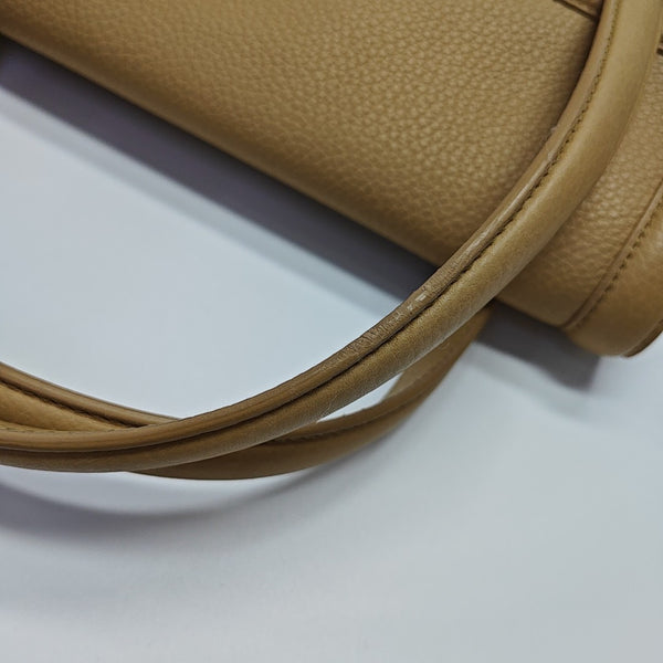 Calfskin Top Handle Bag Beige