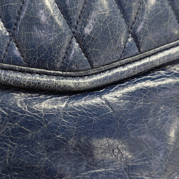 Quilted Lambskin Shoulder Bag Blue