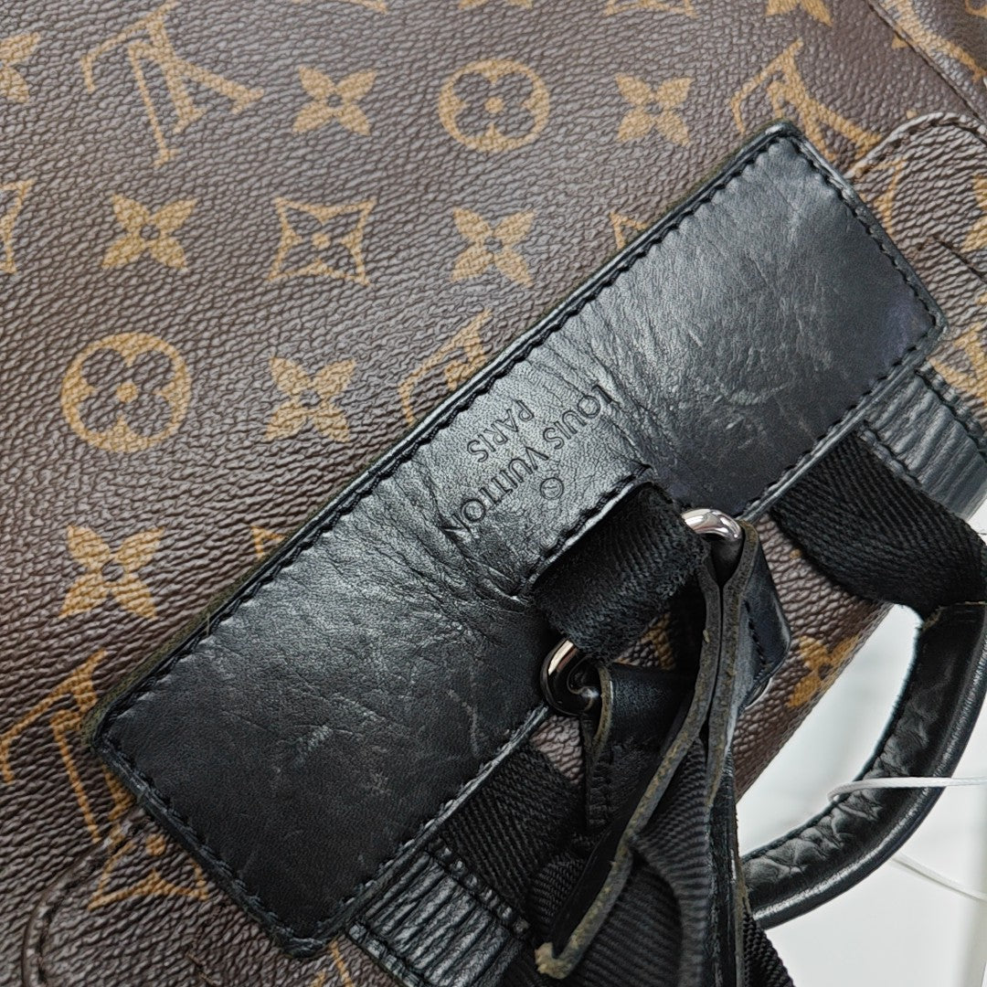 CHRISTOPHER MM Monogram Coated Canvas Brown