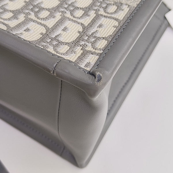 Book Tote Small Oblique Canvas Gray