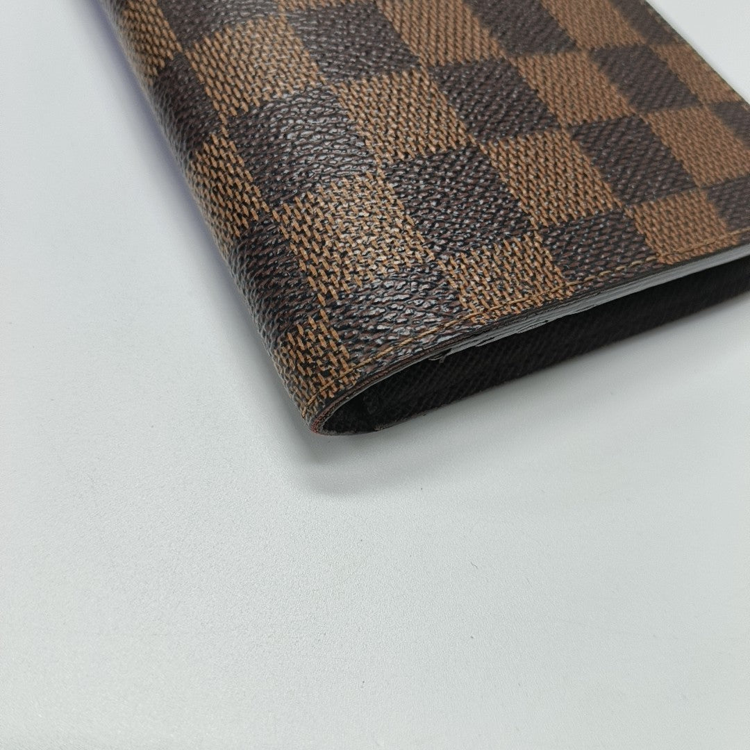JAMES Damier Ebene Coated Canvas Brown Wallet