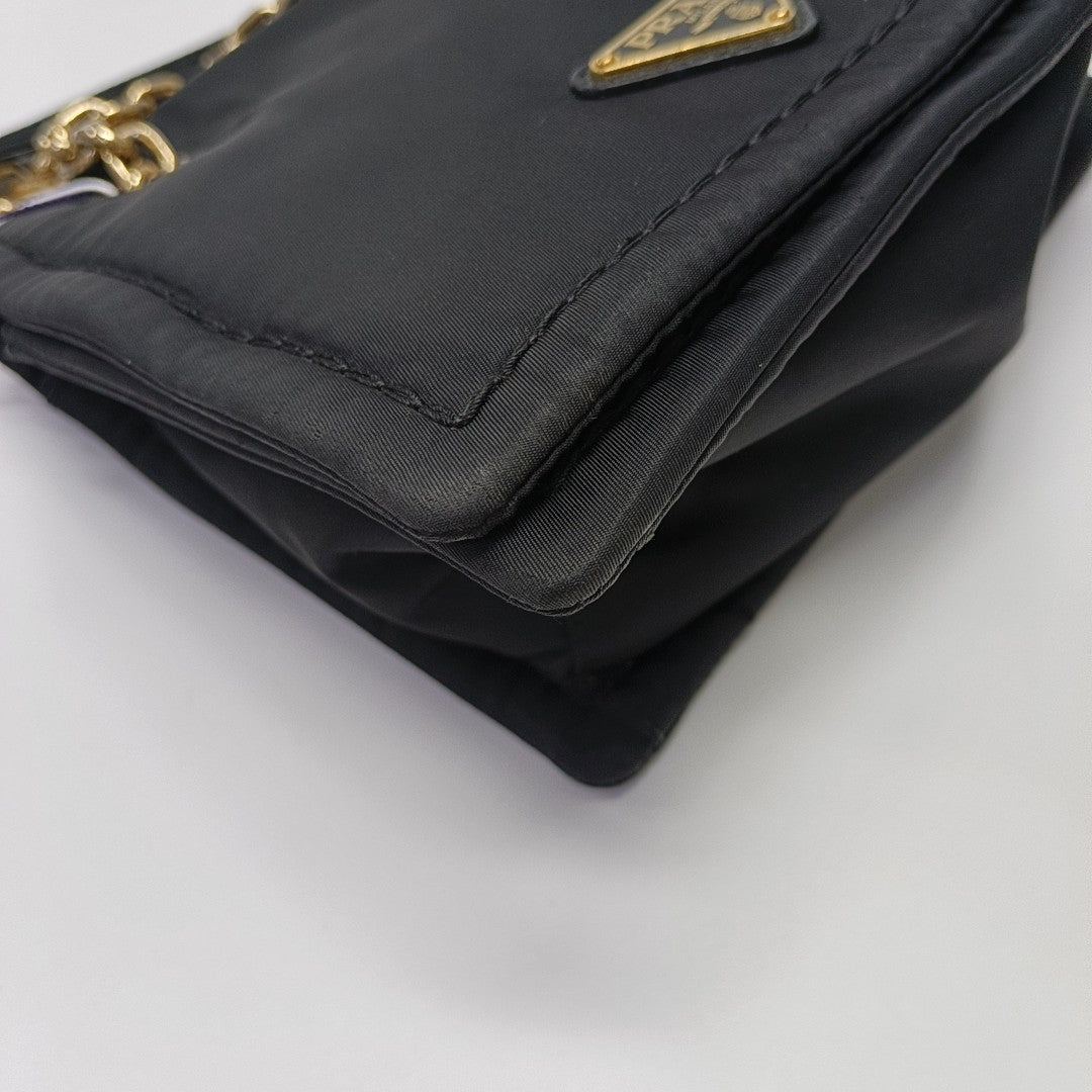 Nylon Shoulder Bag Black