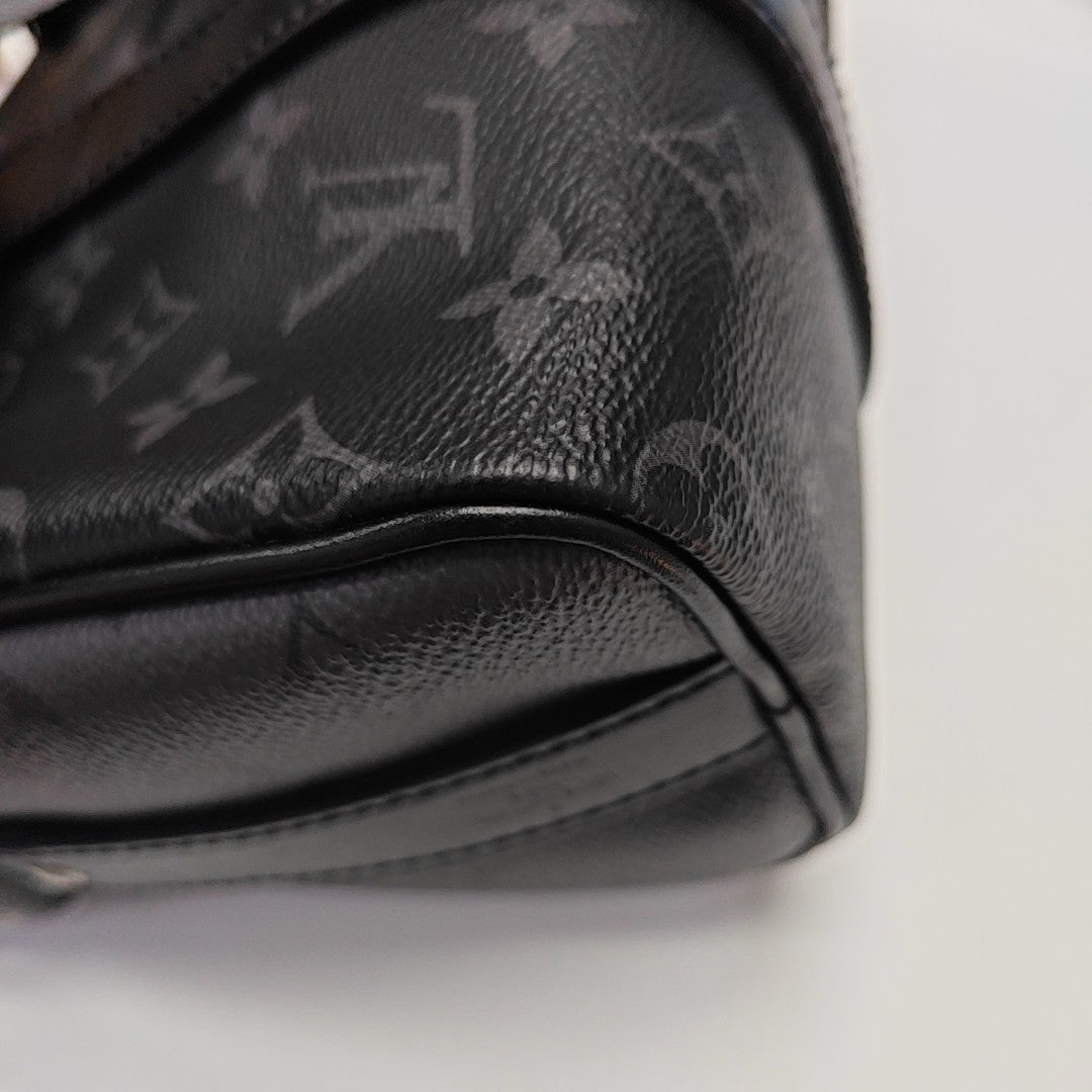 KEEPALL 25 Monogram Coated Canvas Black