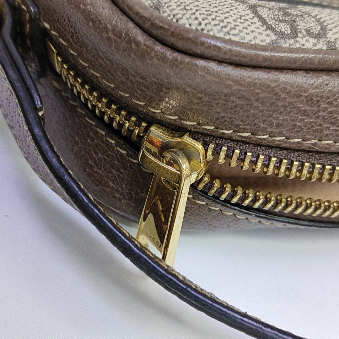 Ophidia Mini Monogram Coated Canvas Beige