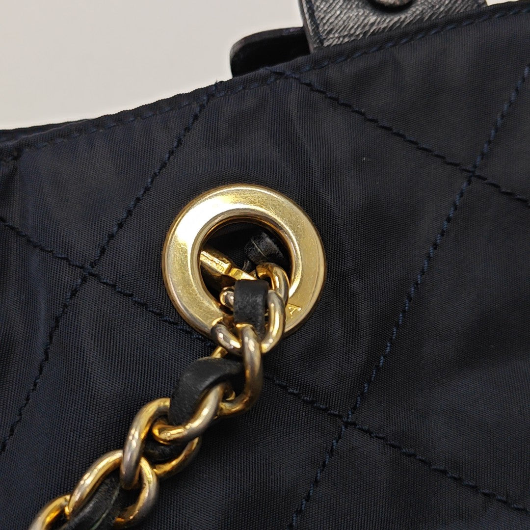 Nylon Shoulder Bag Blue