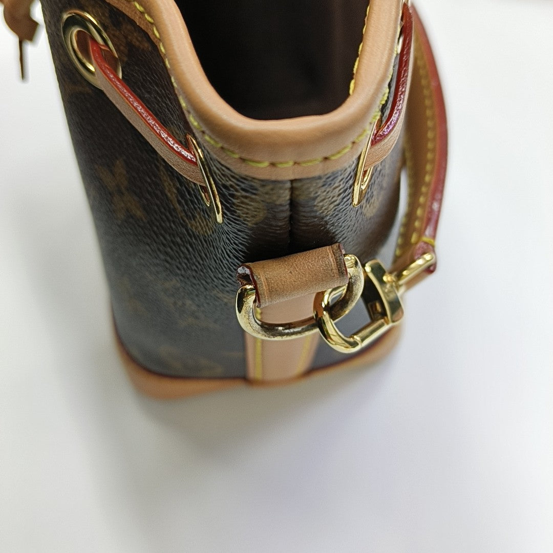 NOÉ Nano Monogram Coated Canvas Brown
