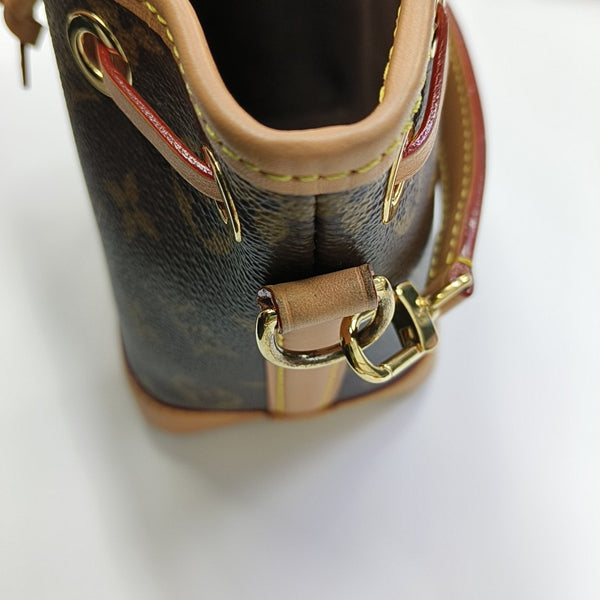 NOÉ Nano Monogram Coated Canvas Brown