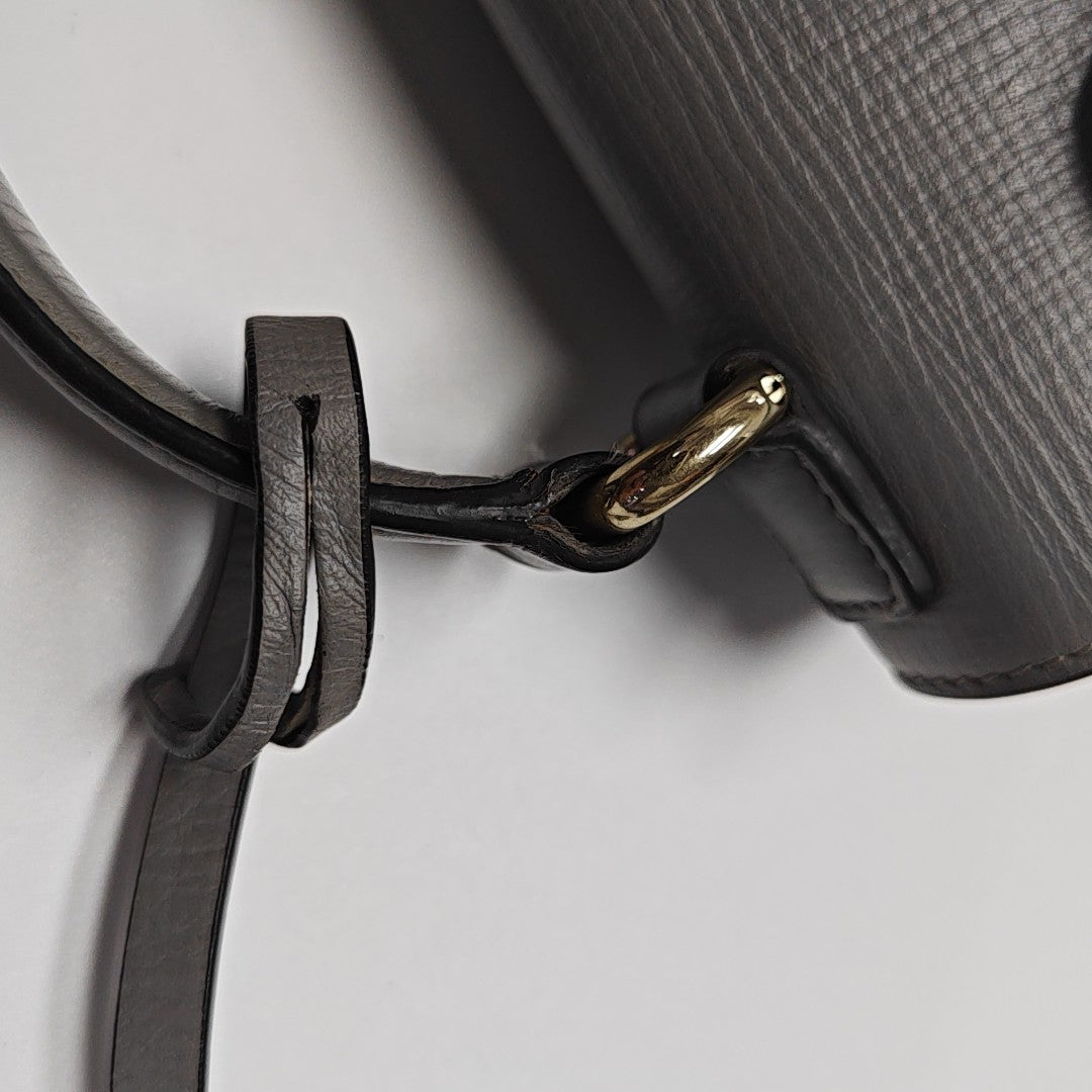 Calfskin Shoulder Bag Gray