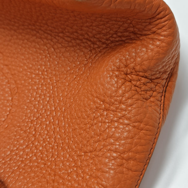 Calfskin Top Handle Bag Orange