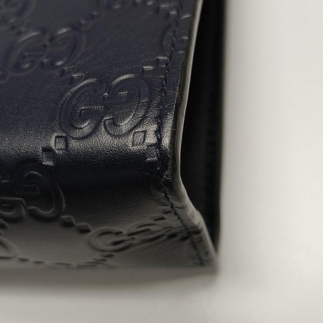 Signature Monogram Calfskin Blue