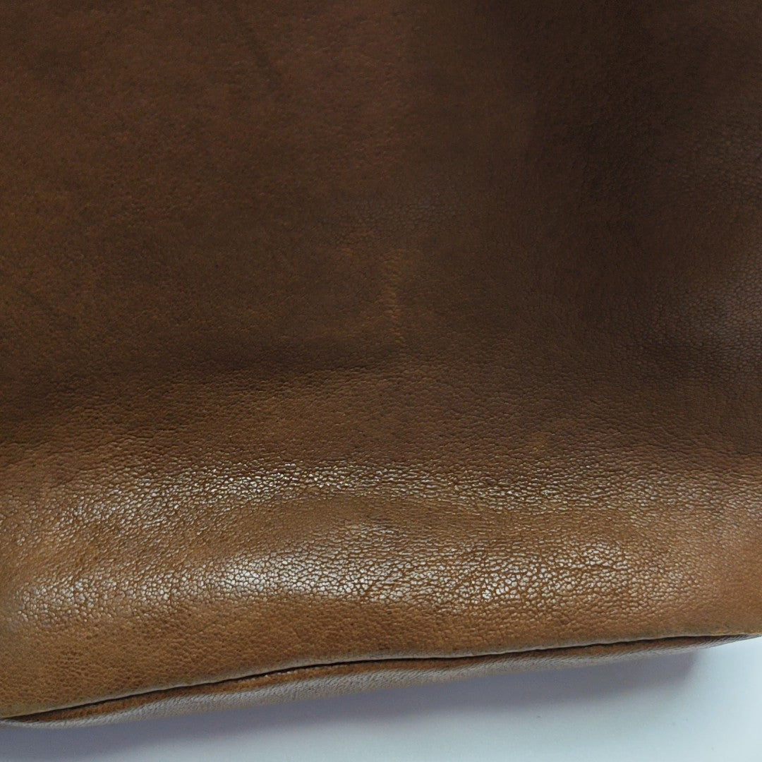 Lambskin Shoulder Bag Brown