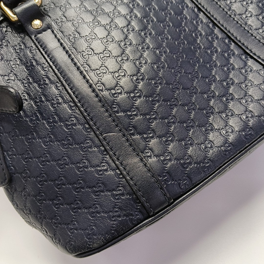 Microguccissima Monogram Calfskin Blue