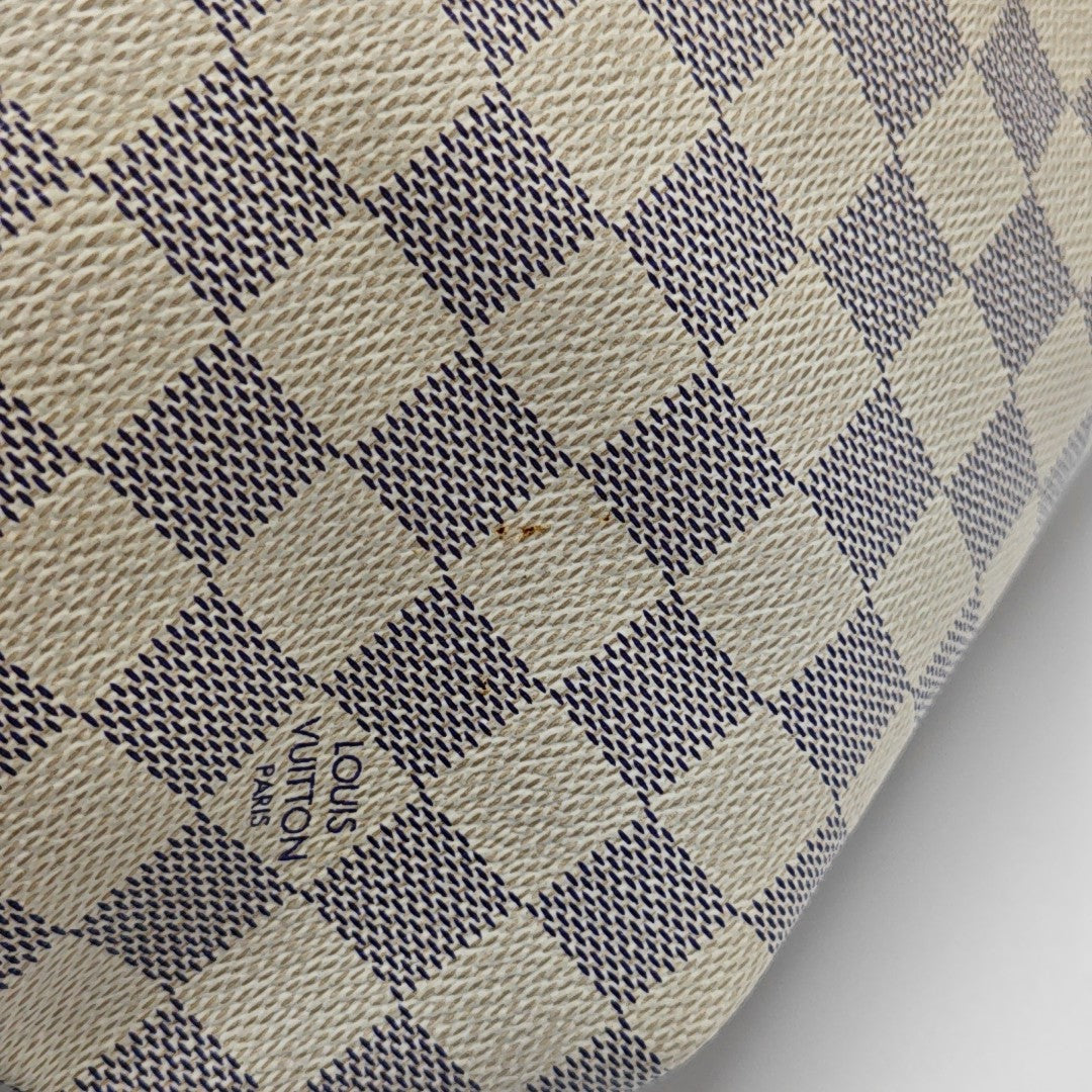 SPEEDY 25 Damier Azur Coated Canvas White