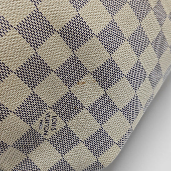 SPEEDY 25 Damier Azur Coated Canvas White