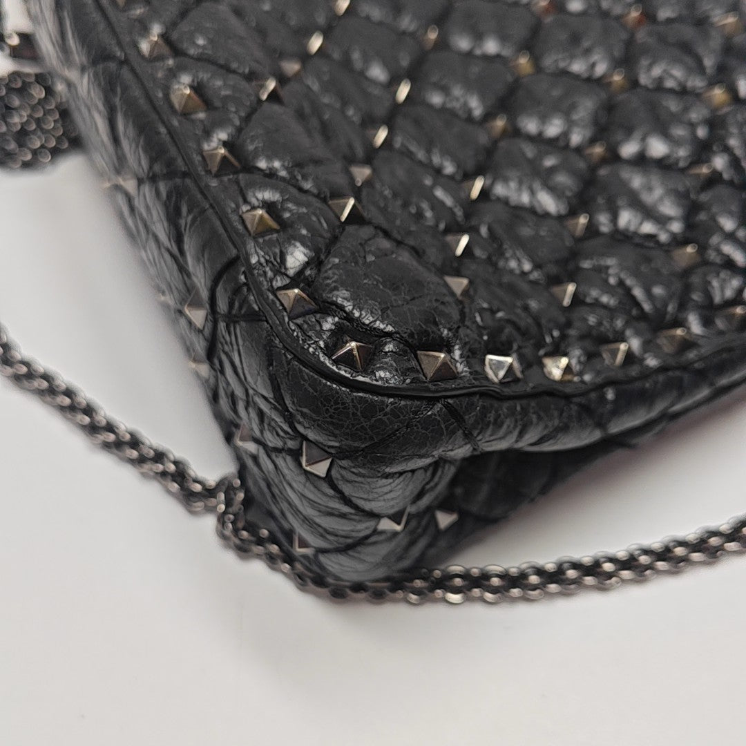 Spike Up Quilted Calfskin Black