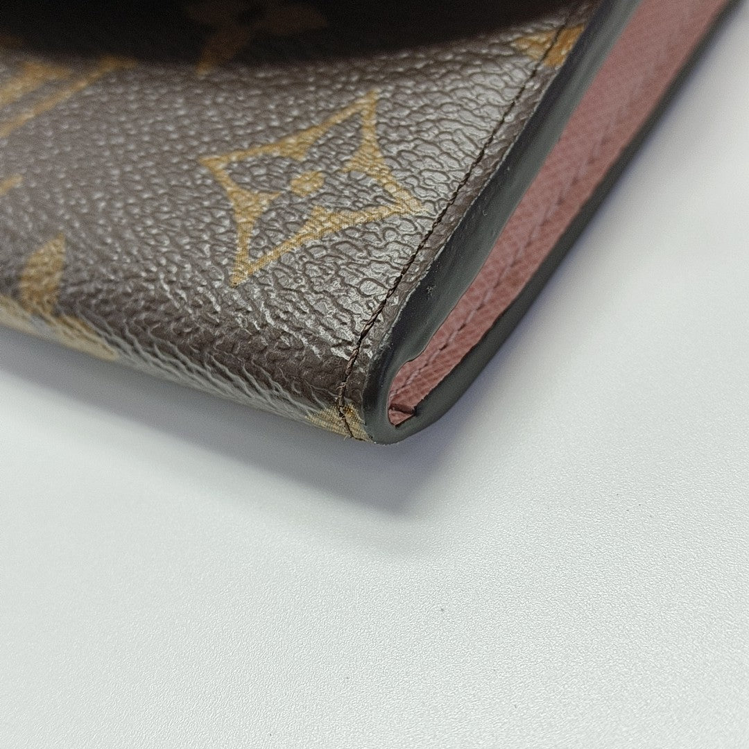 EMILIE Monogram Coated Canvas Brown Wallet