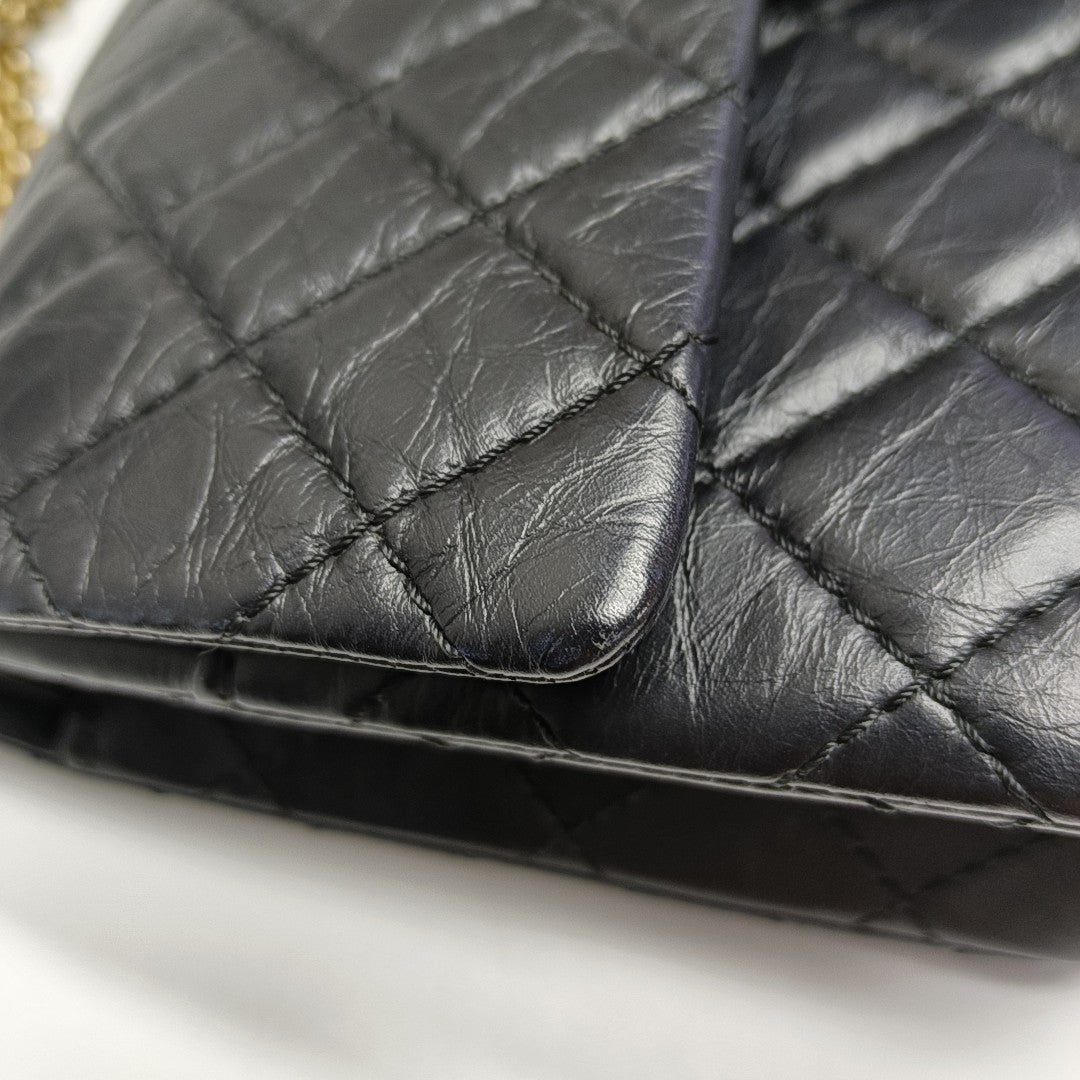 2.55 225 (small) Quilted Calfskin Black