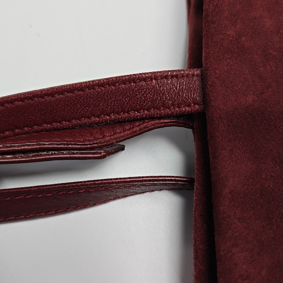 Suede Tote Bag Red