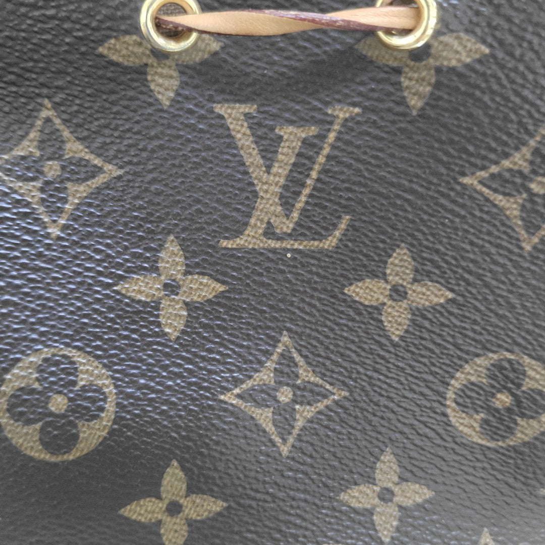 NÉONOÉ Nano Monogram Coated Canvas Brown