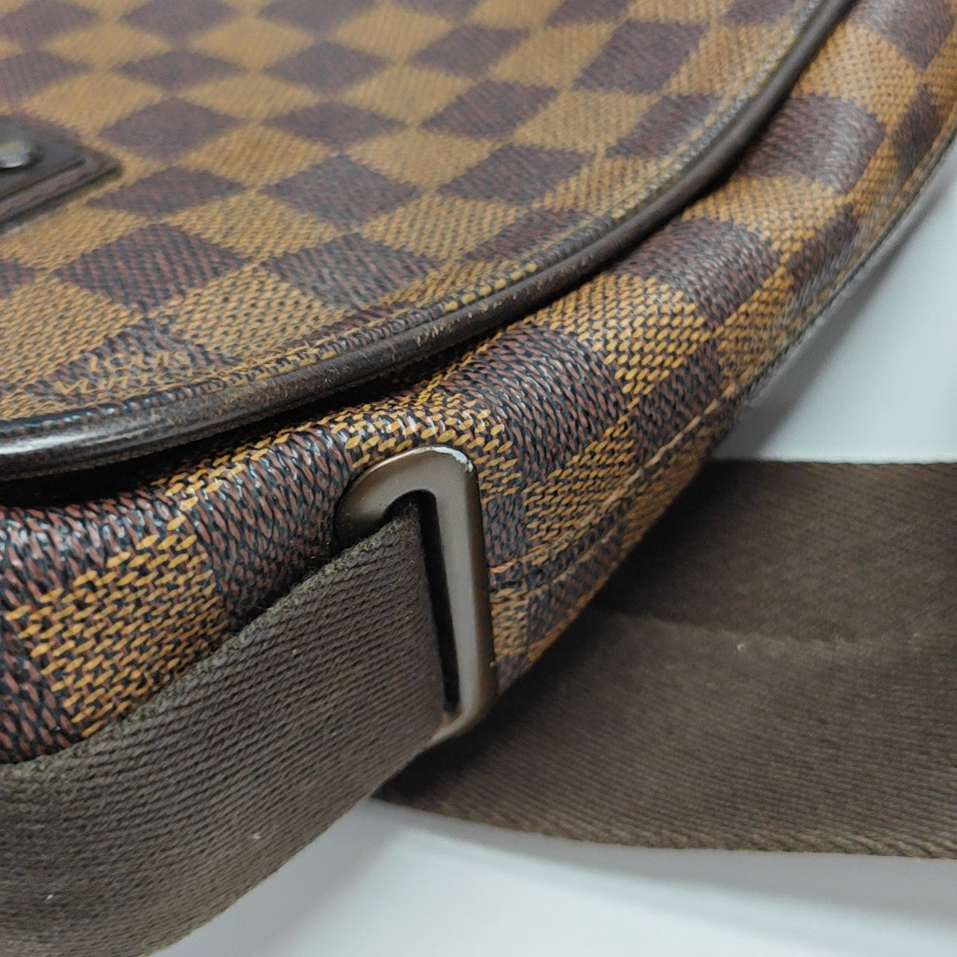 BROOKLYN PM Damier Ebene Coated Canvas Brown