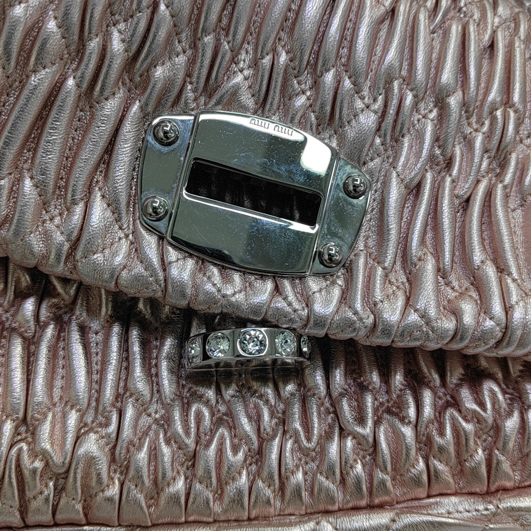 Crystal Quilted Lambskin Pink