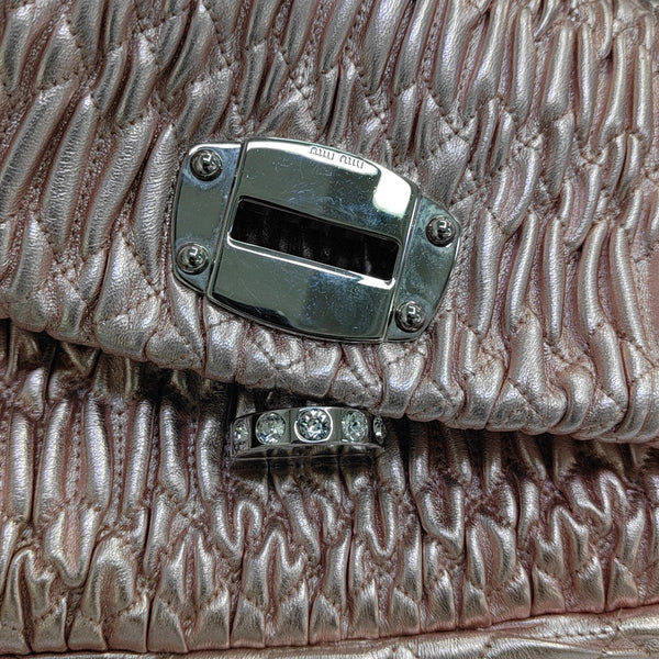 Crystal Quilted Lambskin Pink