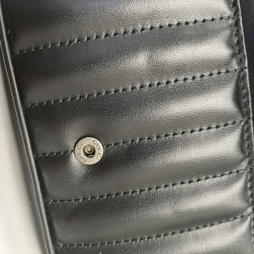 GG Marmont Mini Quilted Calfskin Black