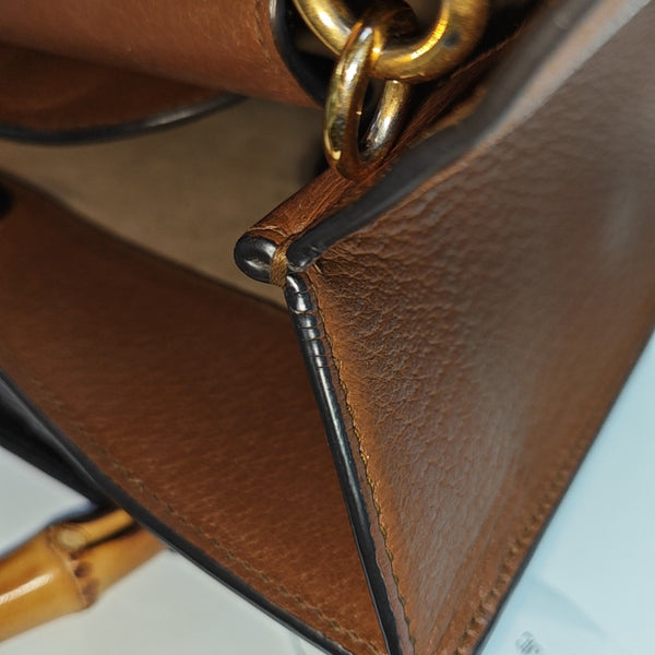 Diana Small Calfskin Brown