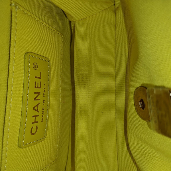 Quilted Calfskin Shoulder Bag Yellow