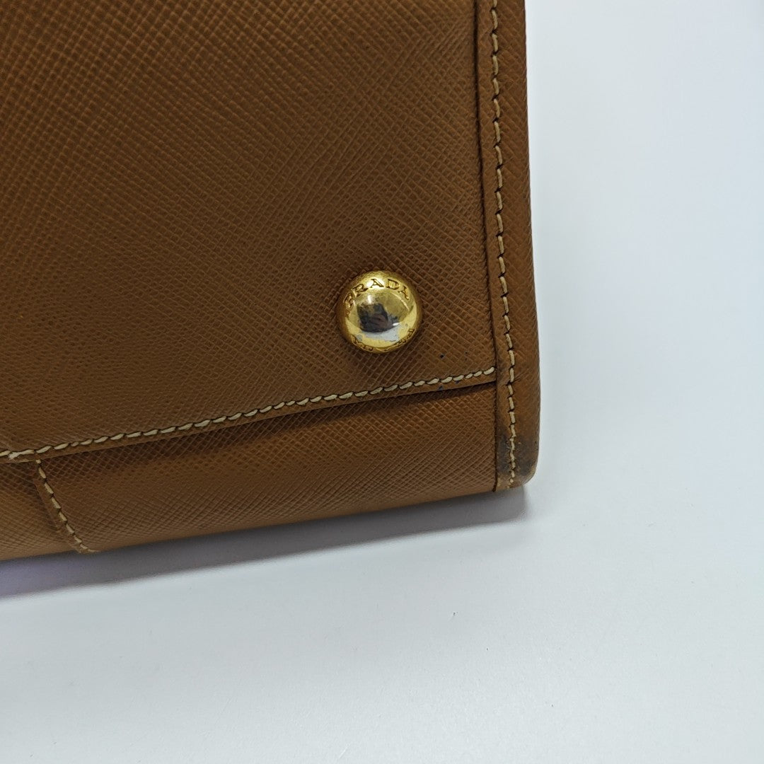 Saffiano Calfskin Tote Bag Brown