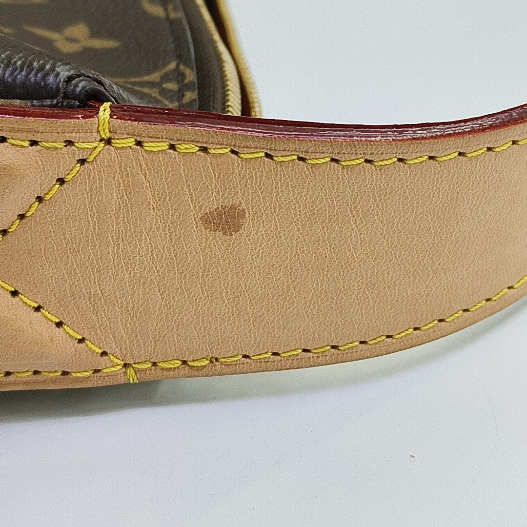 SLOUCHY PM Monogram Coated Canvas Brown