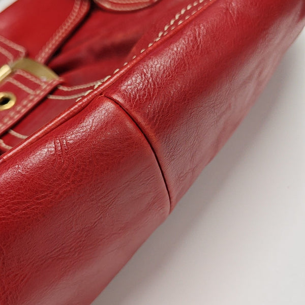 Calfskin Top Handle Bag Red