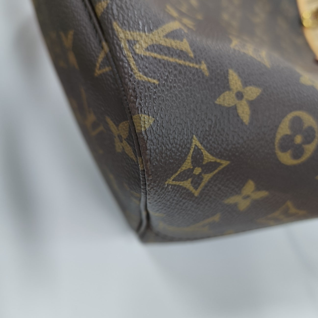 NEVERFULL MM Monogram Coated Canvas Brown