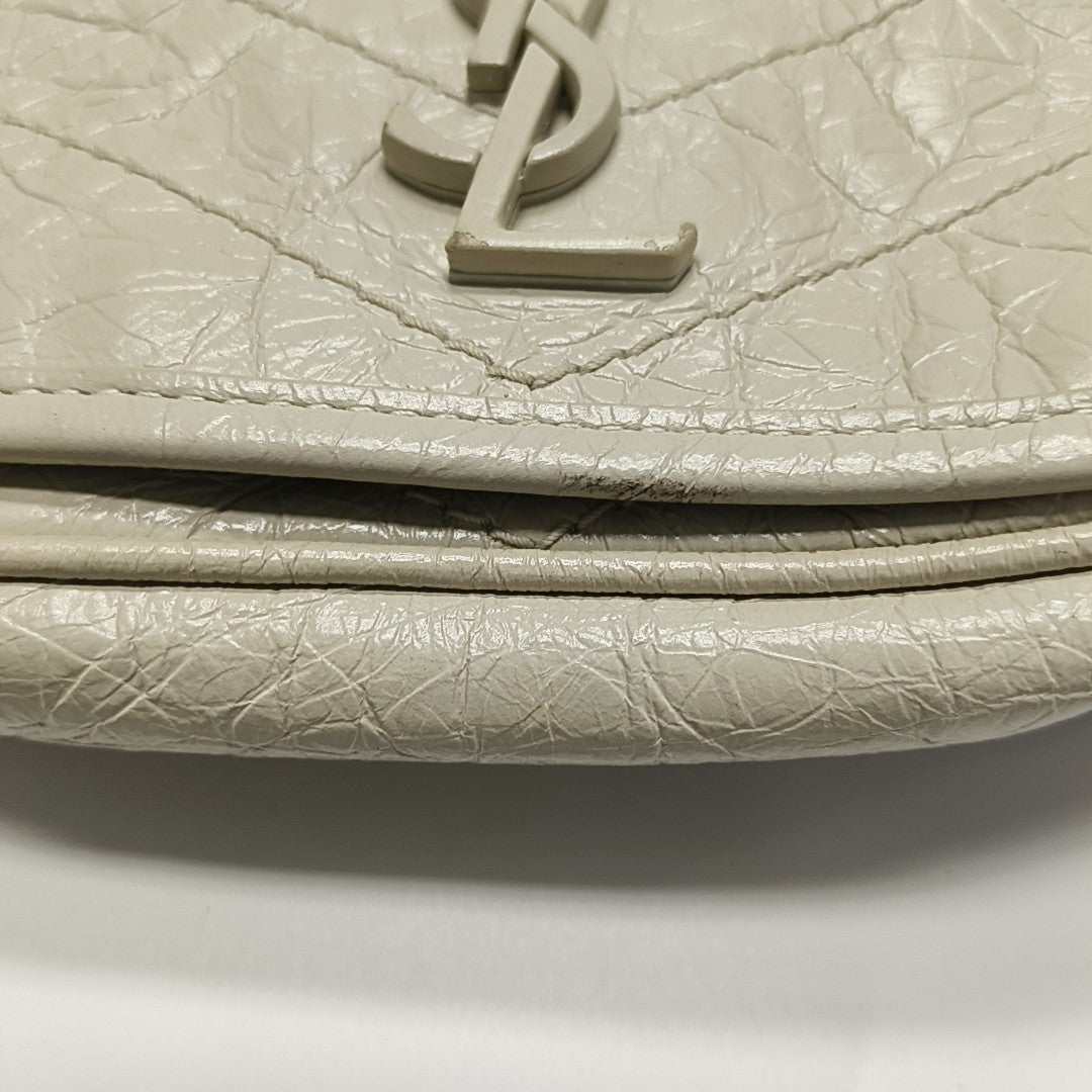 Authenticated pre-owned  NIKI Mini Chevron, Quilted Calfskin White - Shoulder Bag at Looply