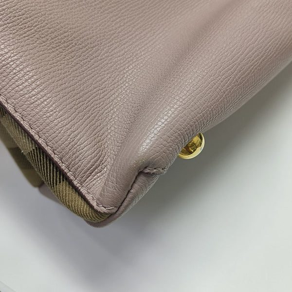 The Banner Medium Calfskin Pink