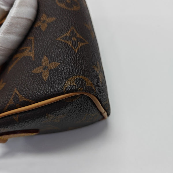 SPEEDY Nano Monogram Coated Canvas Brown