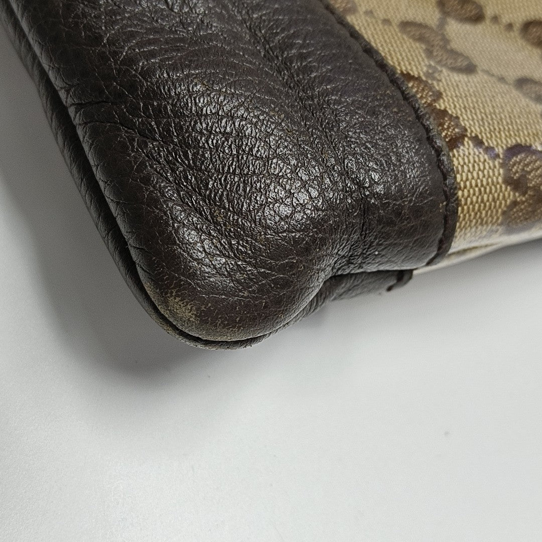 Monogram Coated Canvas Crossbody Bag Brown