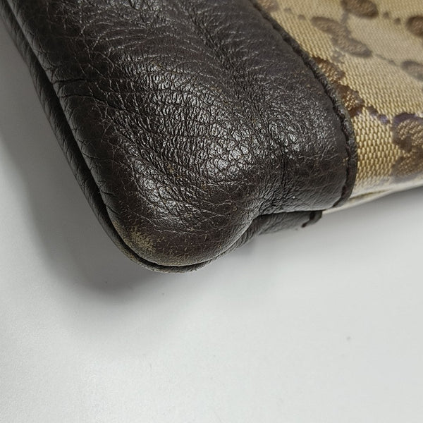 Monogram Coated Canvas Crossbody Bag Brown