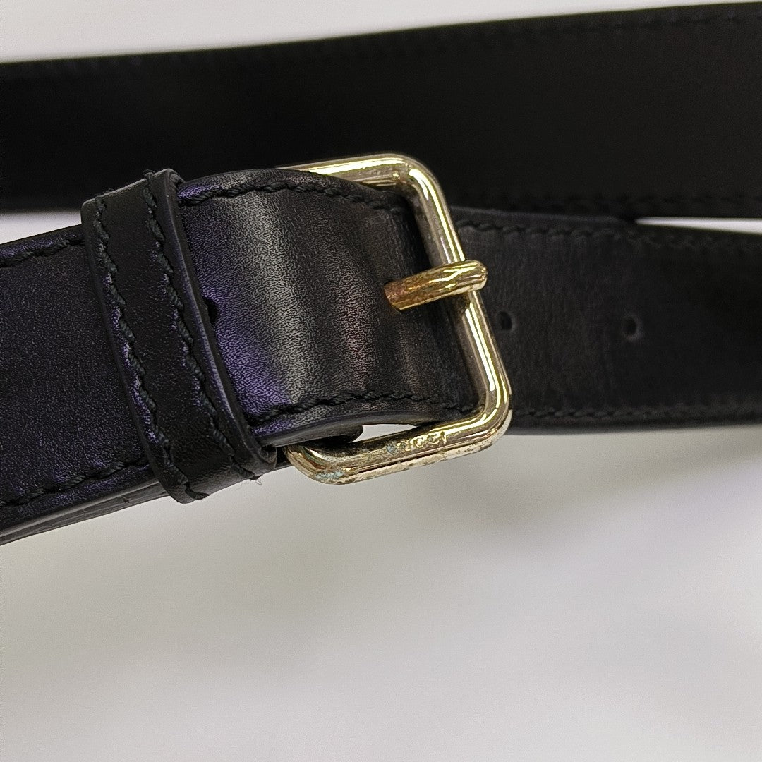 Calfskin Shoulder Bag Black