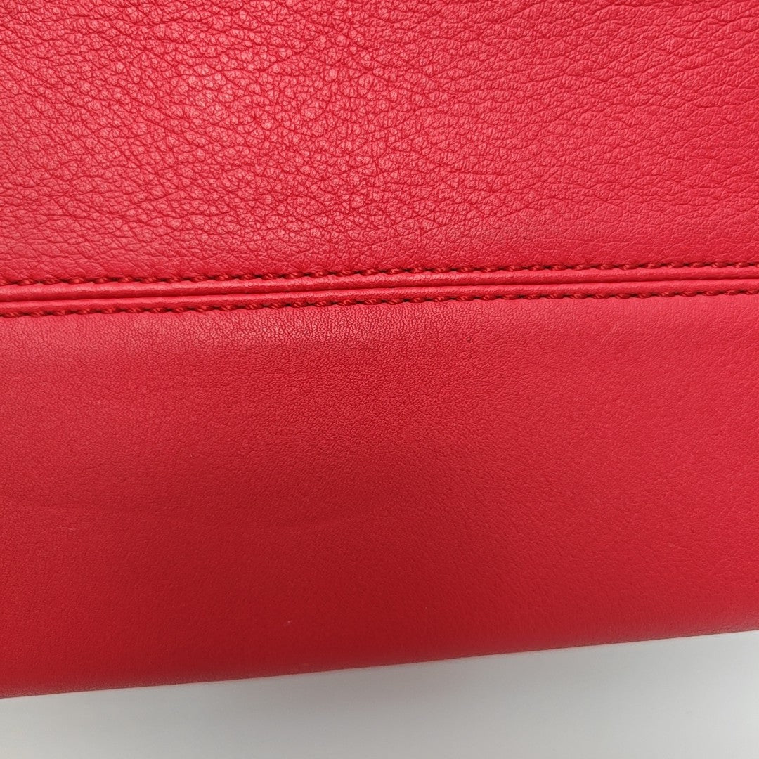 Calfskin Shoulder Bag Red